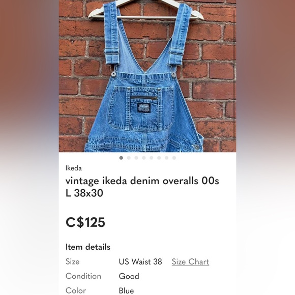 SOLD Vintage IKEDA overalls - Picture 9 of 9